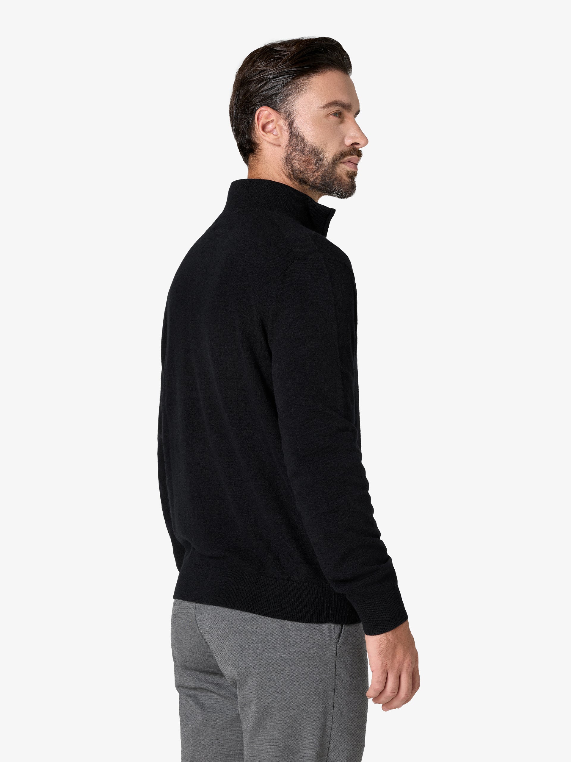 xSweater Cashmere Half-Zip - Black - Image 5