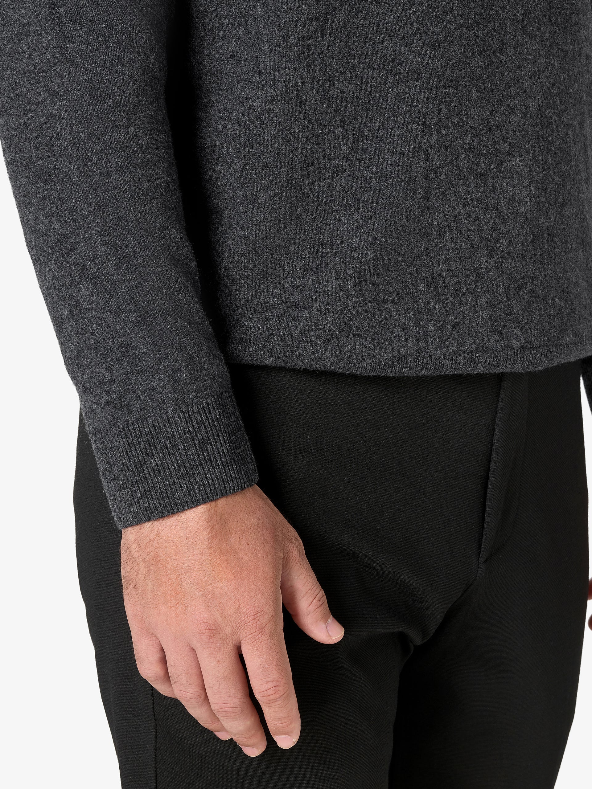xSweater Cashmere Half-Zip - Dark Grey - Image 3
