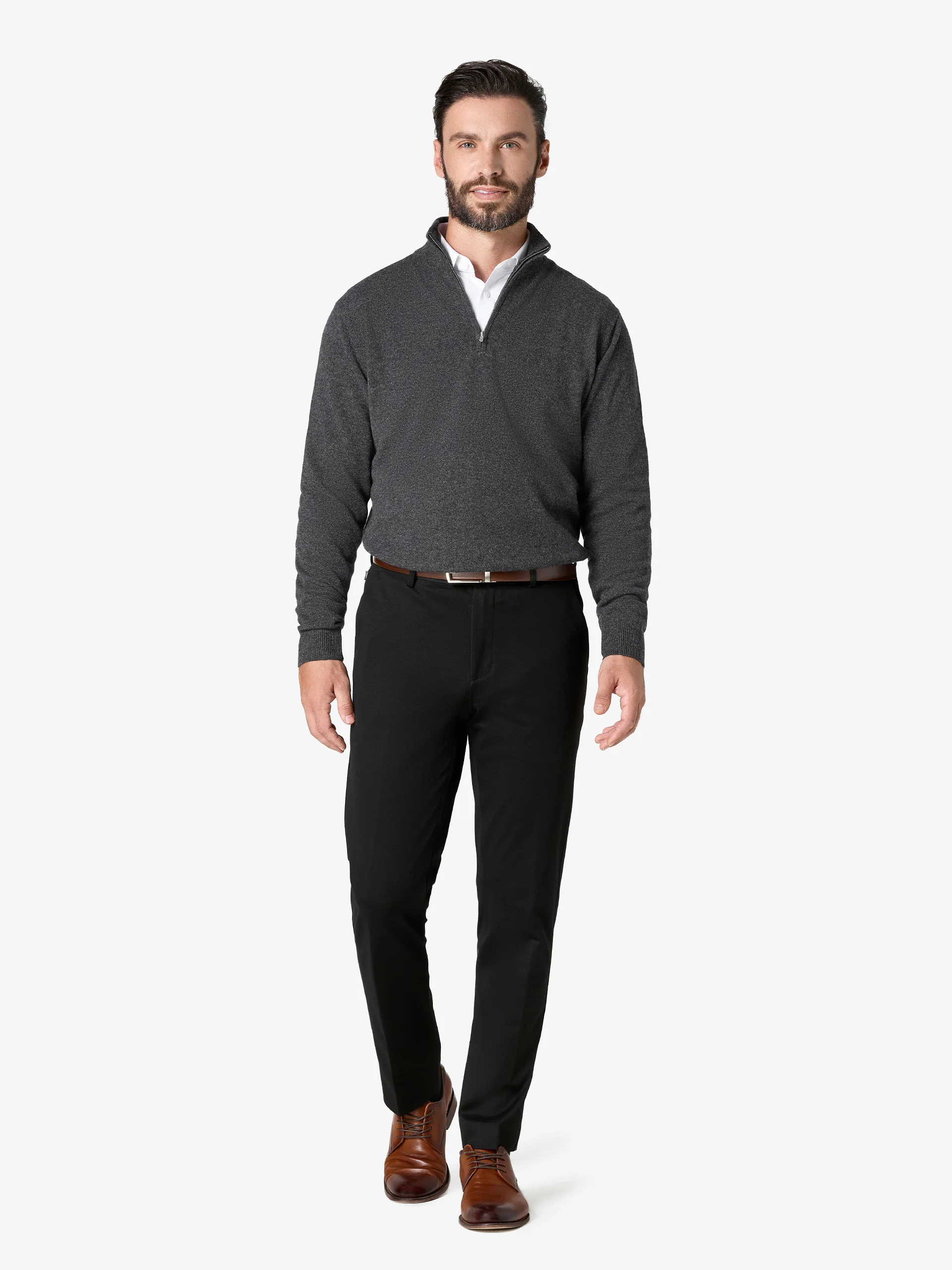 xSweater Cashmere Half-Zip - Dark Grey - Image 6