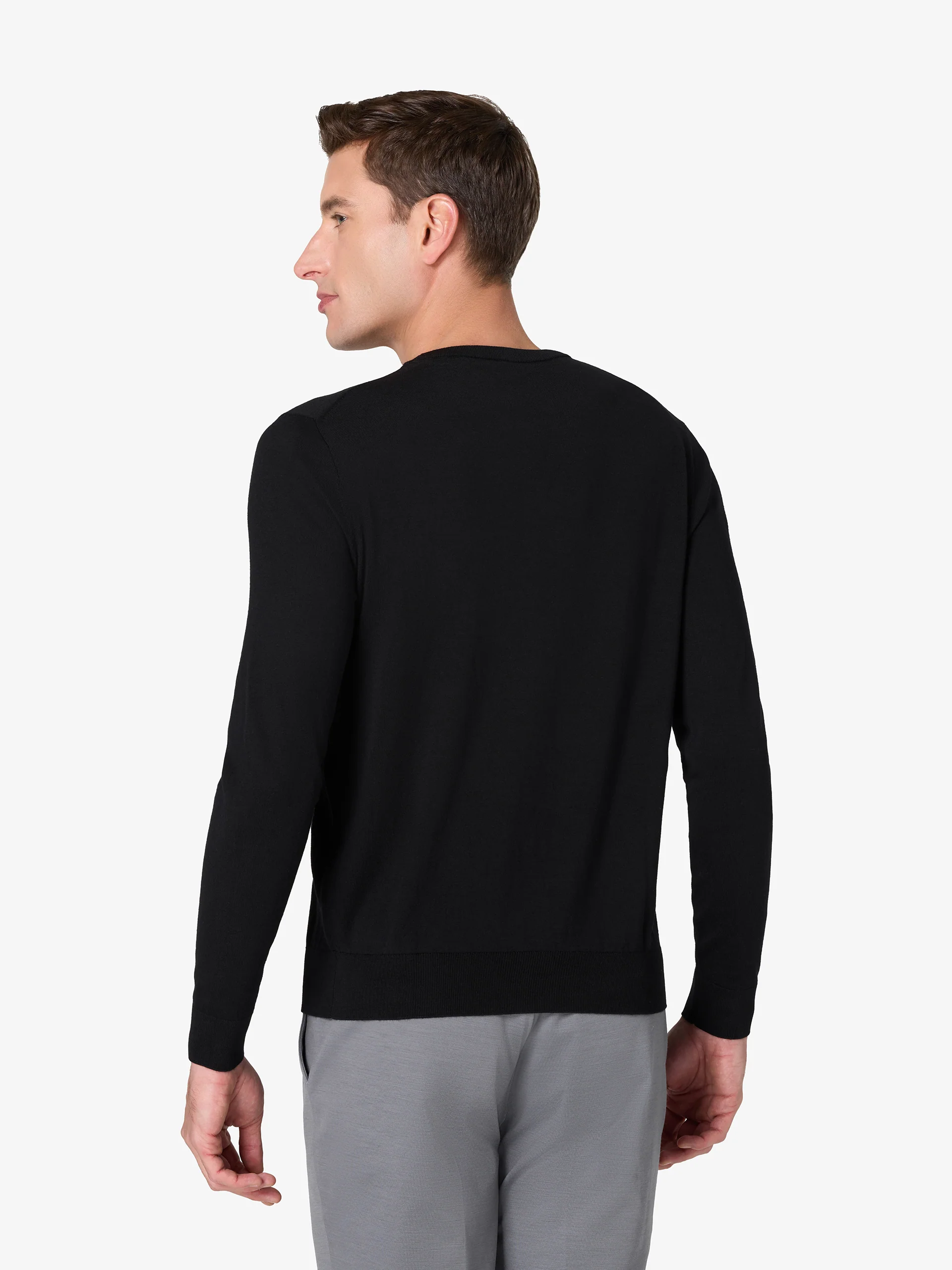 xSweater Merino Crewneck Lightweight - Black - Image 5
