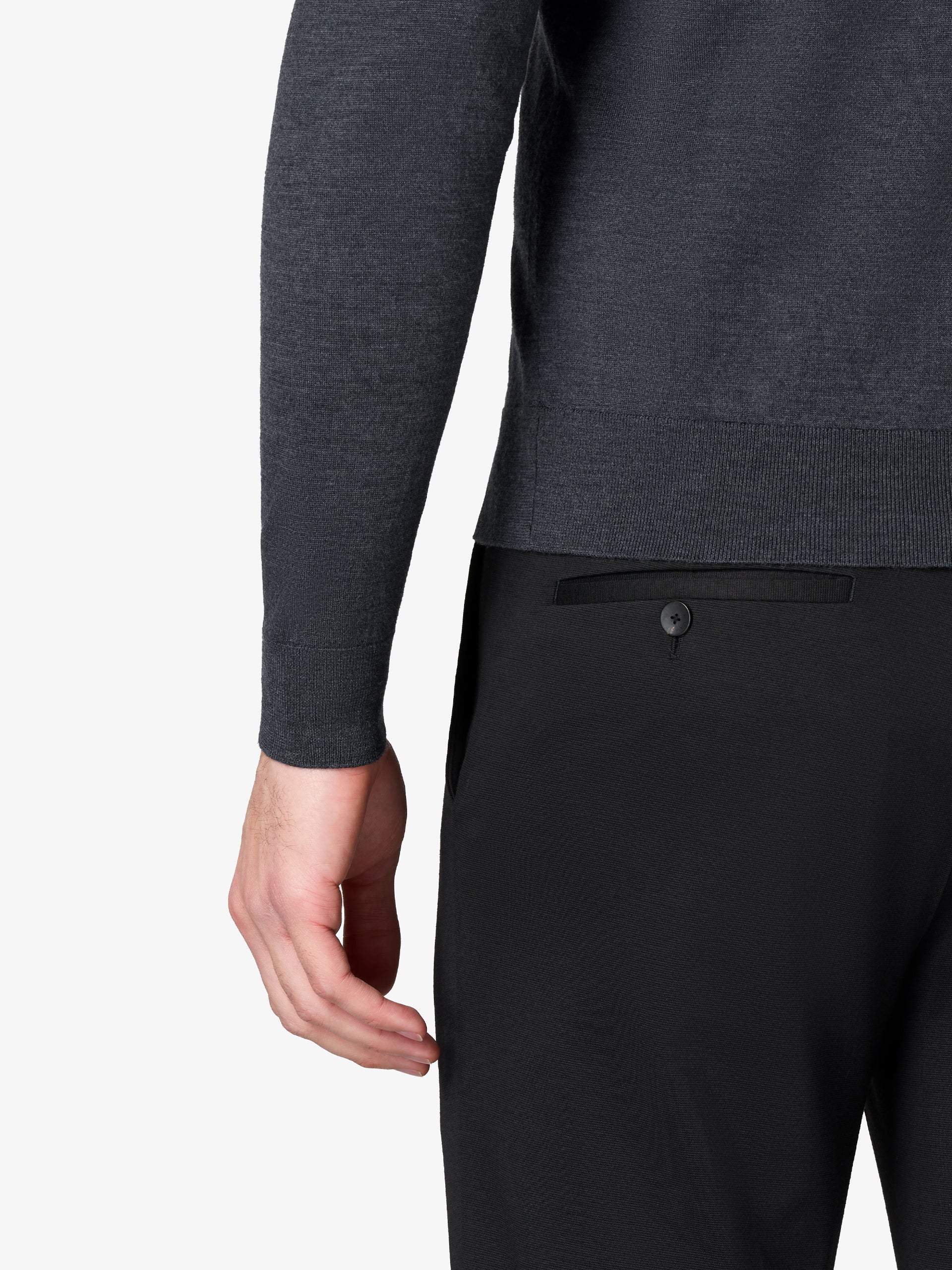 xSweater Merino Crewneck Lightweight - Mid-Grey - Image 4
