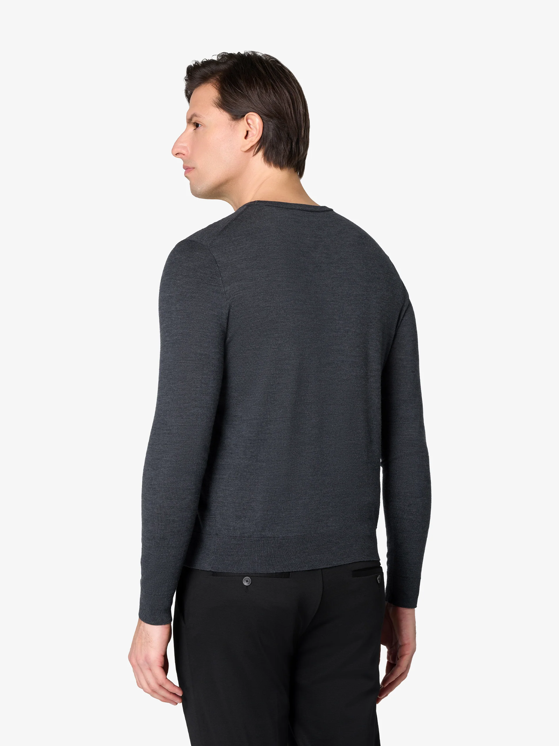 xSweater Merino Crewneck Lightweight - Mid-Grey - Image 5