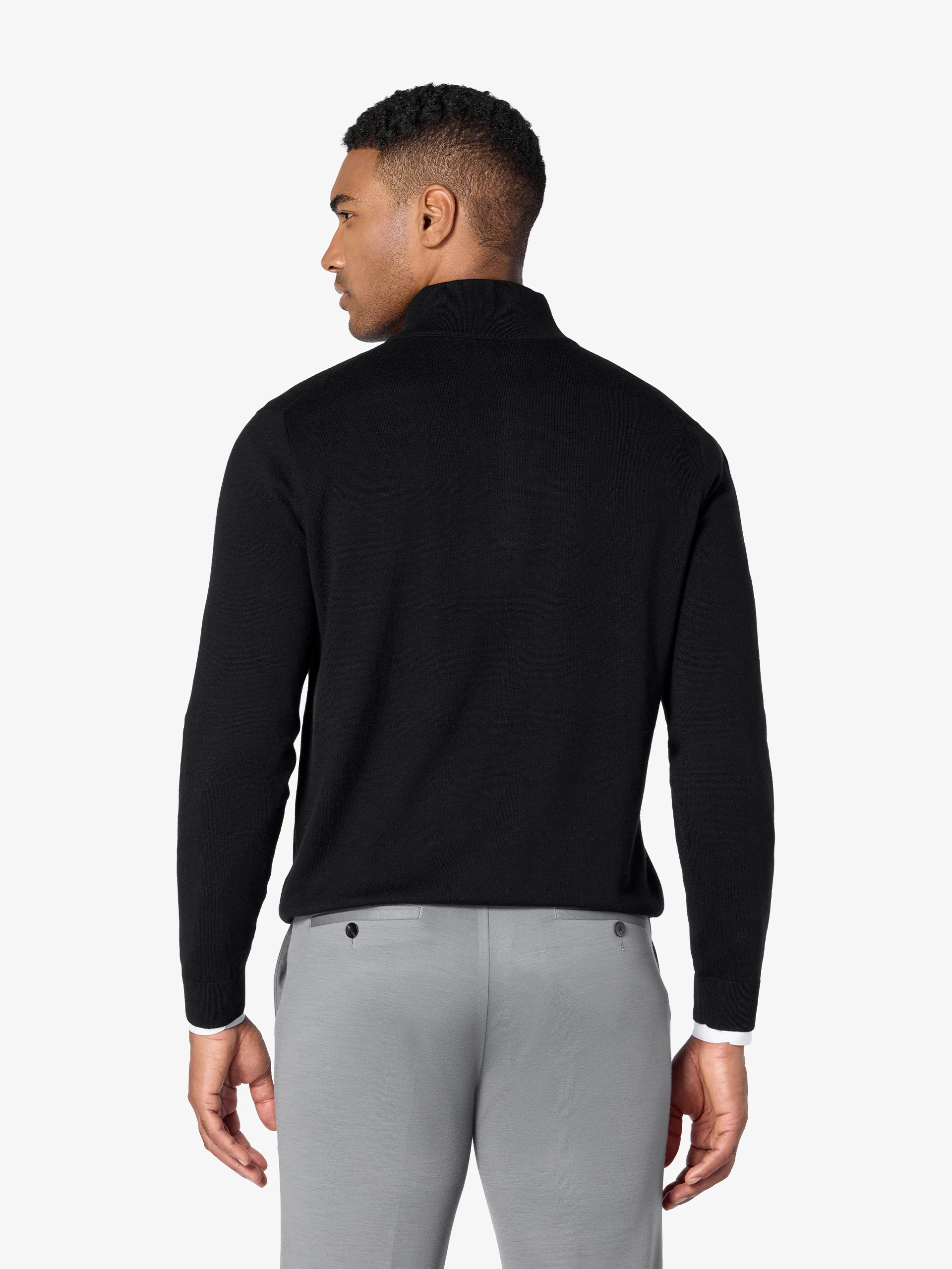 xSweater Merino Half-Zip Midweight - Black - Image 5