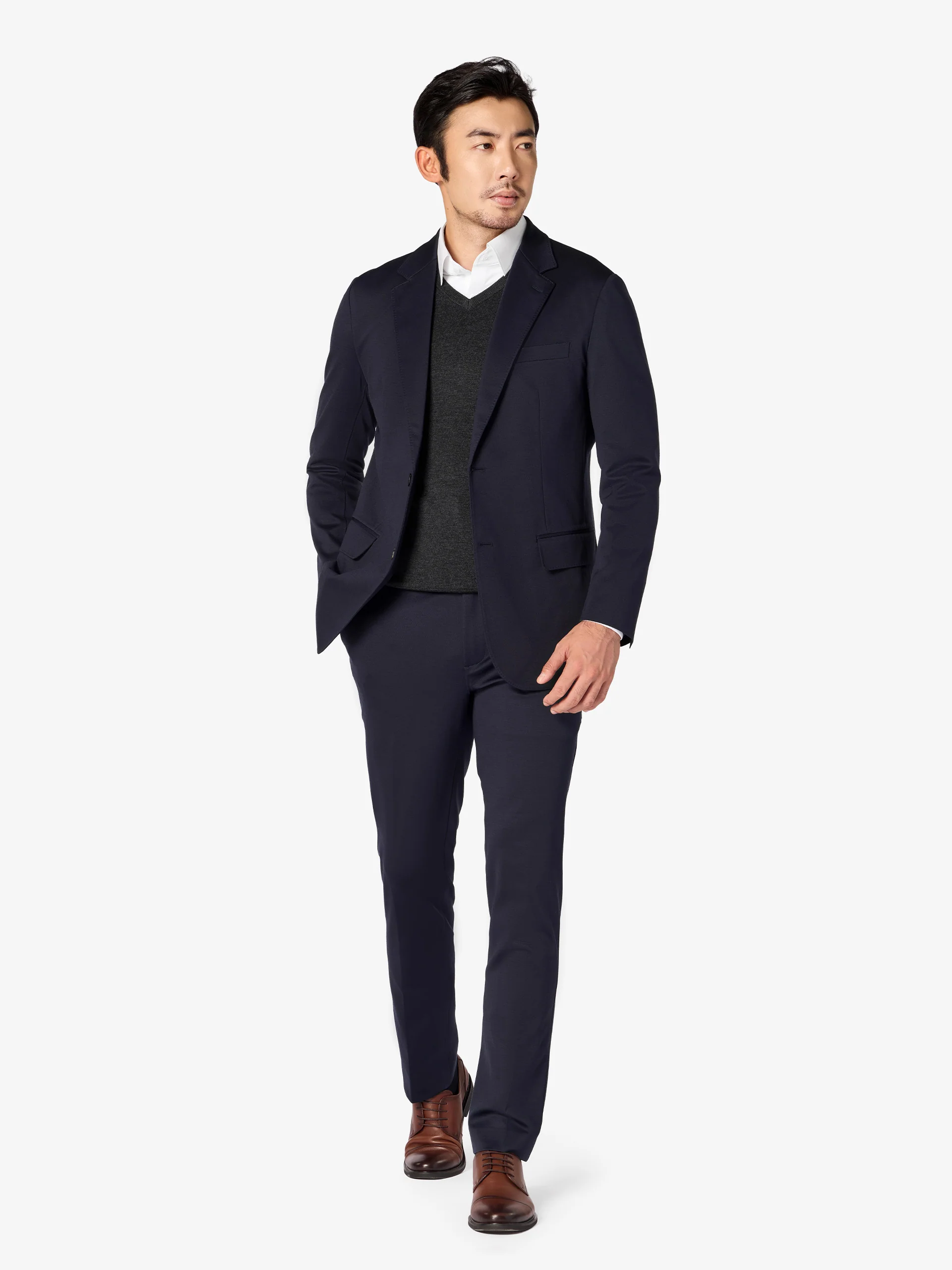 xSweater Merino V-Neck Midweight - Charcoal - Image 6