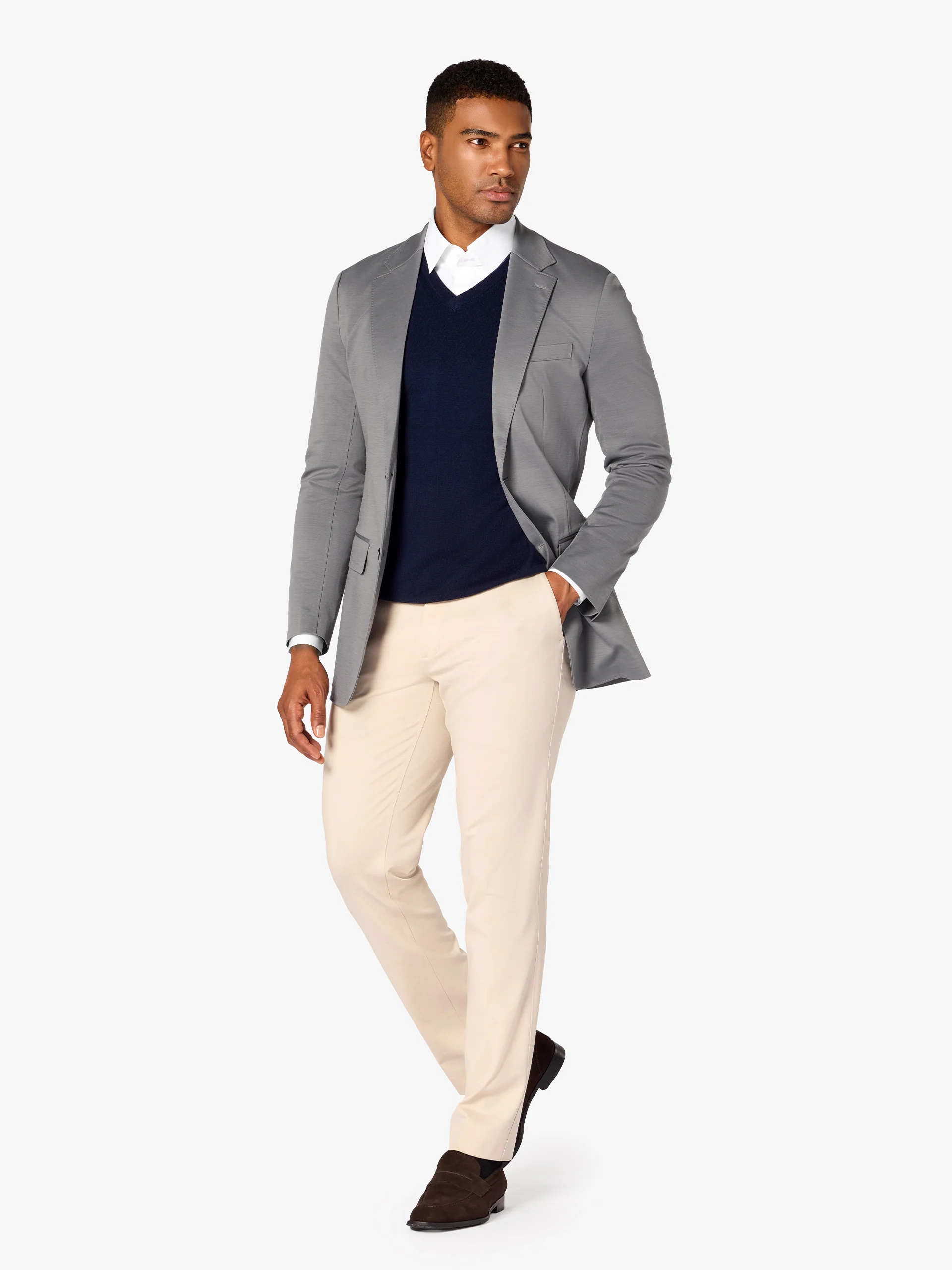 xSweater Merino V-Neck Midweight - Navy - Image 6